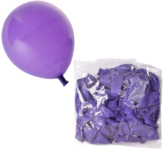 Purple Balloon Suitable for Helium - Bulk Pack of 12