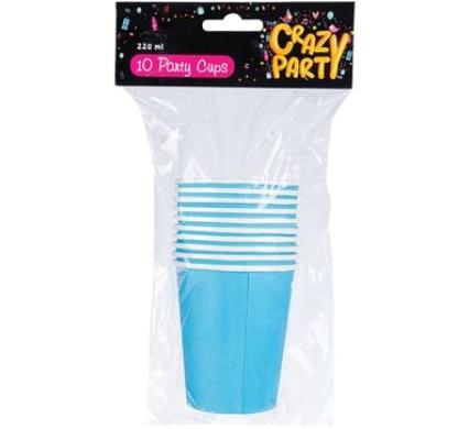 Party Cups Light Blue - 10 Pieces