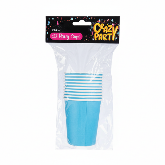 Party Cups Light Blue - 10 Pieces