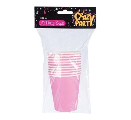 Party Cups Pink - 10 Piece Set