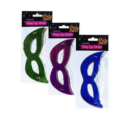 Party Eye Mask - 6 Pieces - Assorted