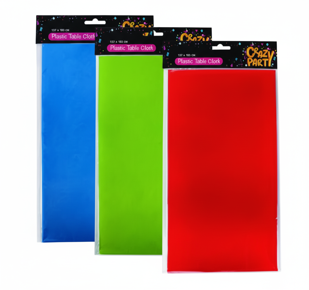 Party Table Cloth for Boys in Various Colours (132 cm x 183 cm)