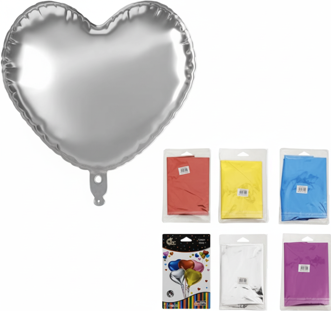 Helium Heart Foil Balloon - Assorted Colours