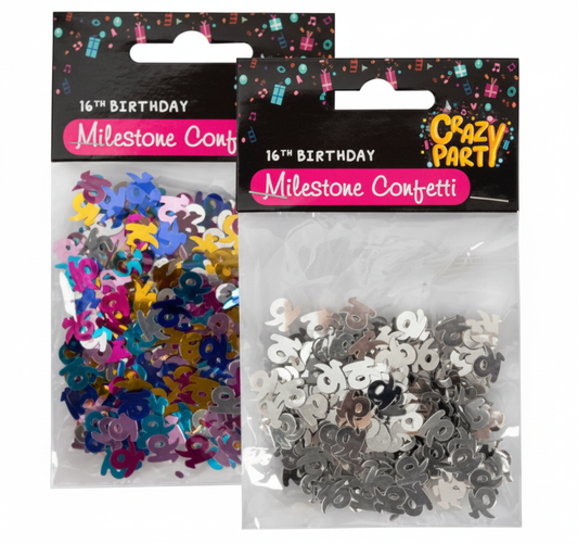 Party Confetti Milestone Number 16 - 15 g