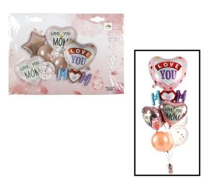 Party Balloon Bouquet - Mother's Day - 8 Pieces
