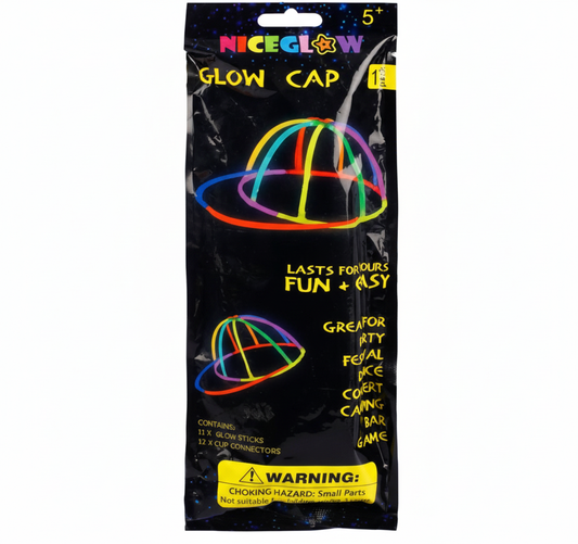 Glow Stick Peak Cap - Hat with Glow Stick Feature