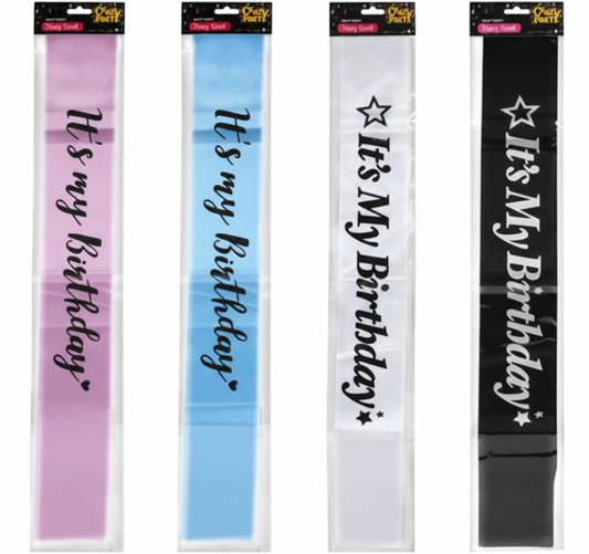 Party Sash - Birthday - Assorted