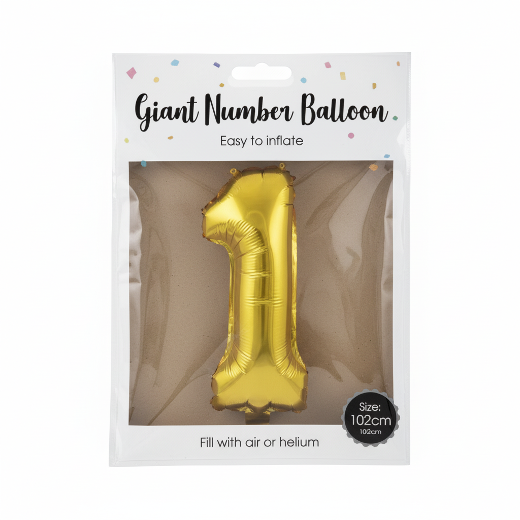 Gold Foil Helium Number 1 Balloon (102 cm)