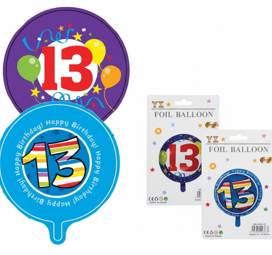 Milestone Foil Helium Balloon - Quantity: 13 - Size: 45 cm