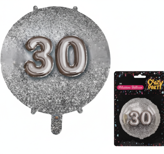 Milestone Foil Helium Balloon - 30.45 cm