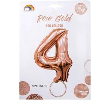 Balloon Helium Foil Rose Gold - 106cm