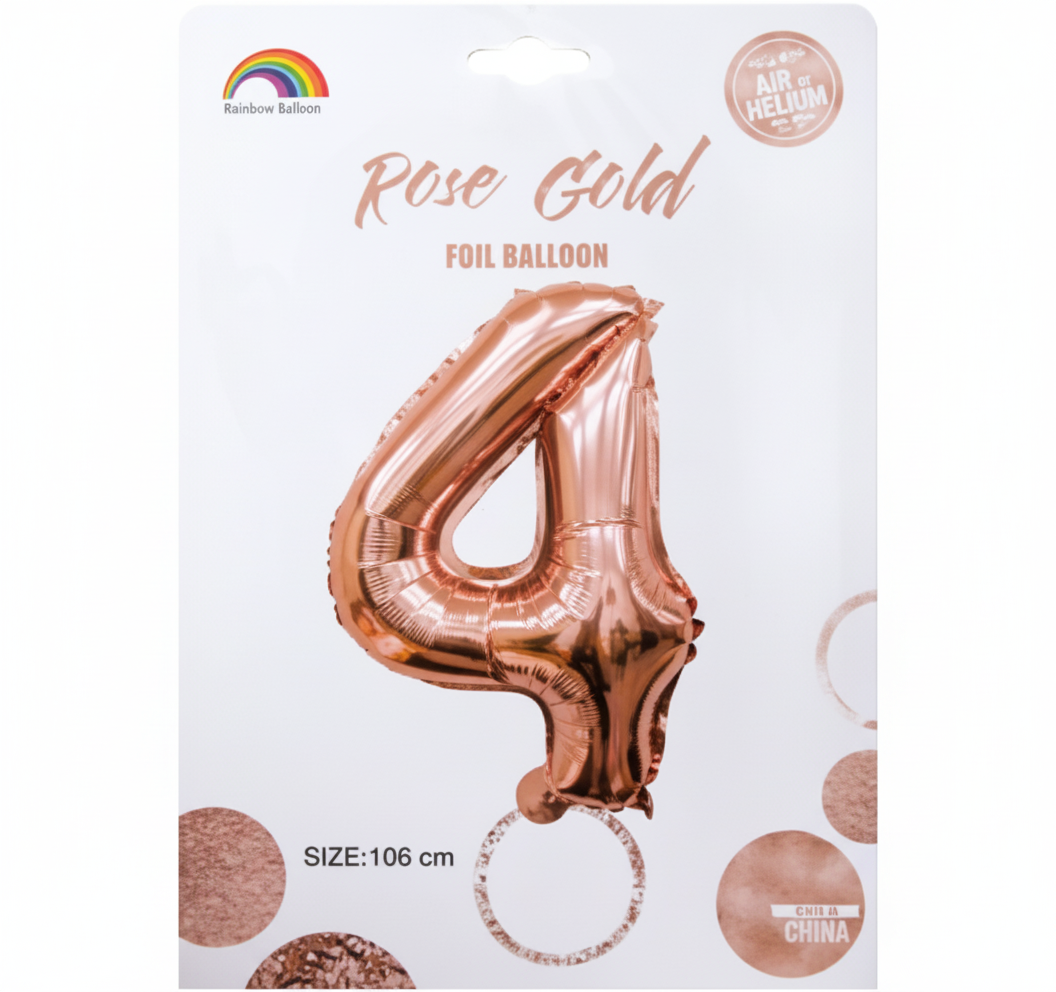 Balloon Helium Foil Rose Gold - 106cm