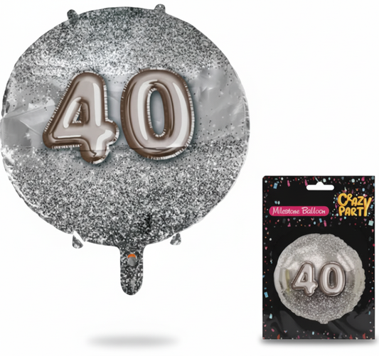 Milestone 40 Foil Helium Balloon - 45 cm