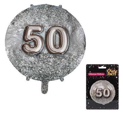 Balloon Helium Foil Milestone - 50 - 45cm