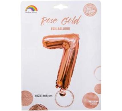 Balloon Helium Foil Rose Gold - 7 - 102cm