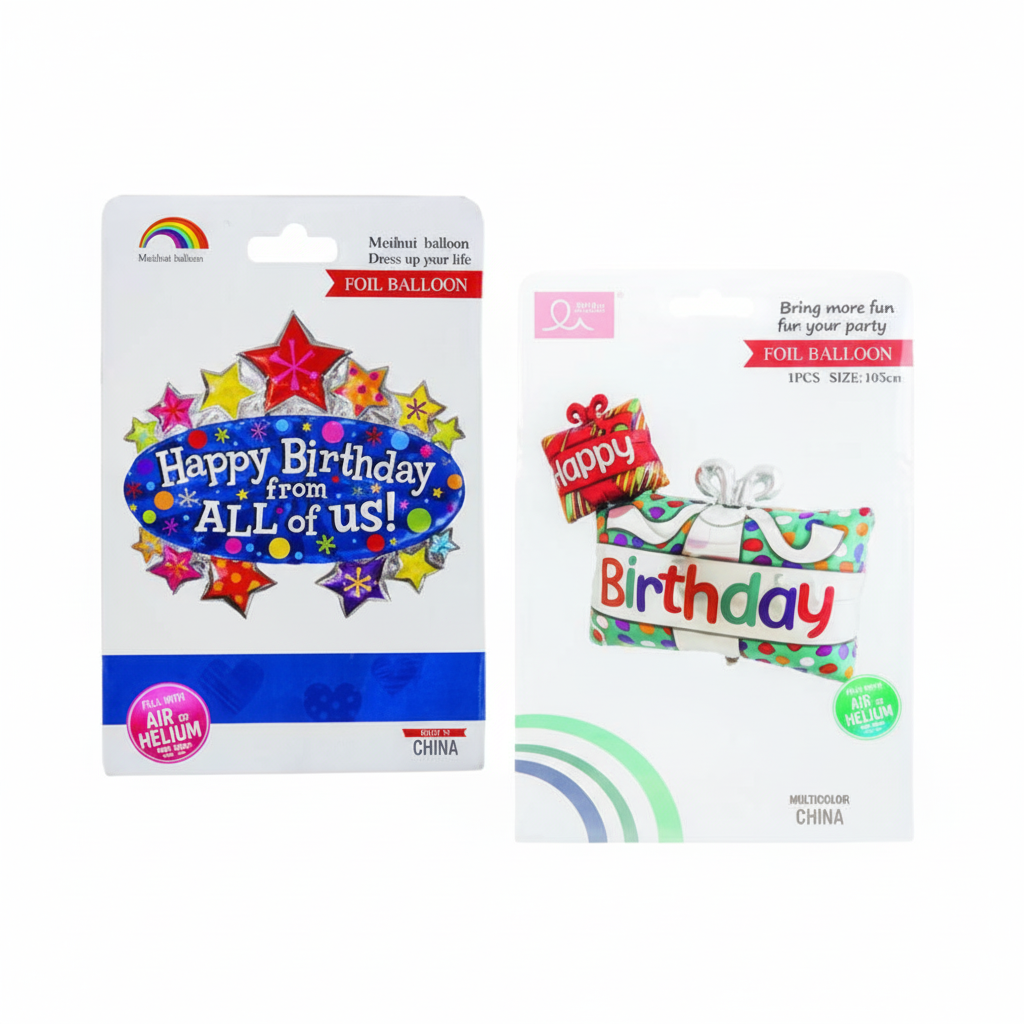 Happy Birthday From All Of Us Helium Foil Balloon in Assorted Designs (1 m)