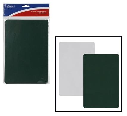 Double Sided Whiteboard and Chalkboard Frameless Slateboard - A4