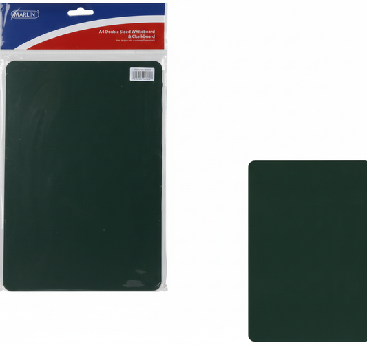 Double Sided Whiteboard and Chalkboard Frameless Slateboard - A4