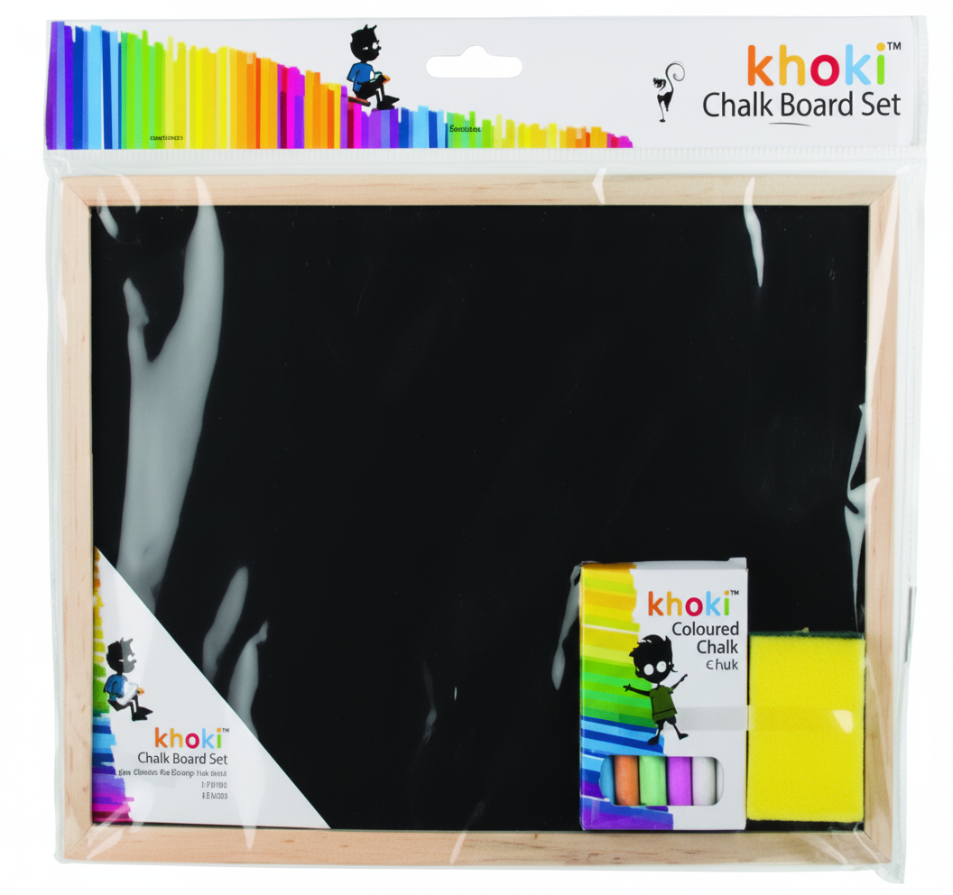 Black Board with Chalk and Sponge (28 x 19 cm)