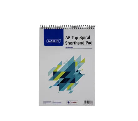 Marlin A5 Shorthand Notebook - Bulk Pack of 12 - 140 Pages - Feint Ruled