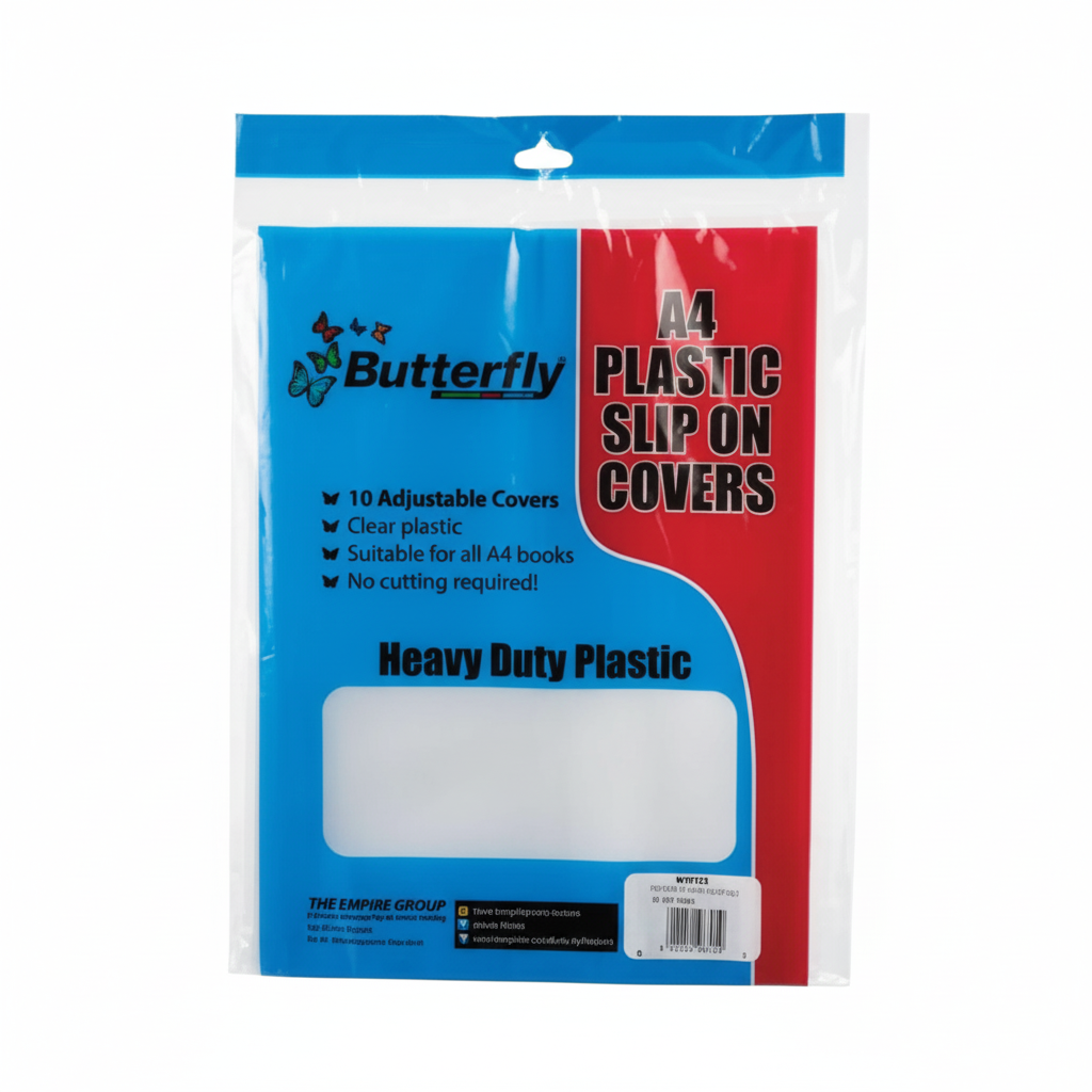 Adjustable Self Adhesive Book Covers (A4) - 10 Pack