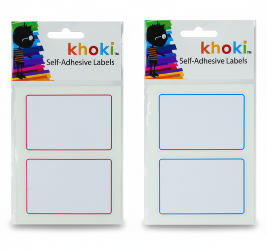 Self Adhesive Labels with Border (10 Sheets) - Various Colours