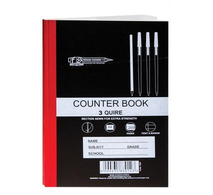 Book Hard Cover - A4 Size - 288 Pages - 3 Quire - Bulk Pack of 5