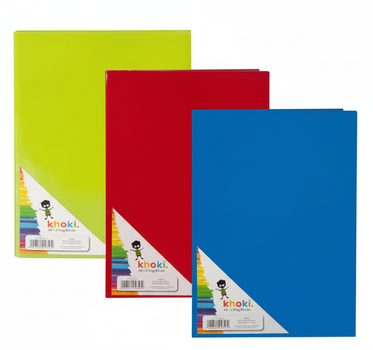 File Binder - 2-Ring - Polyvinyl Chloride (PVC) - A4 Size - Assorted Colors