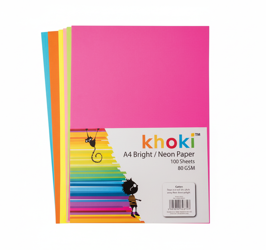 Brights Neon Project Paper (A4, 80 gsm, 100 Sheets)