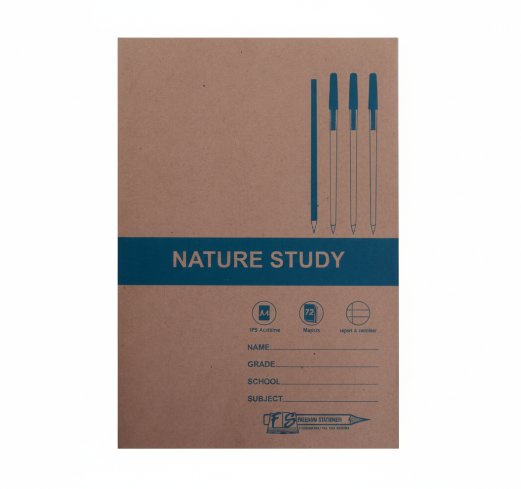 Nature Study Book with 72 Pages, Feint Ruled with Margin (A4) - Bulk Pack of 20