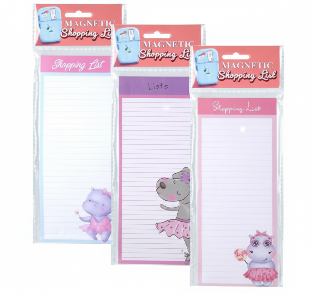 Magnetic Note Pad with Assorted Designs (60 Sheets)