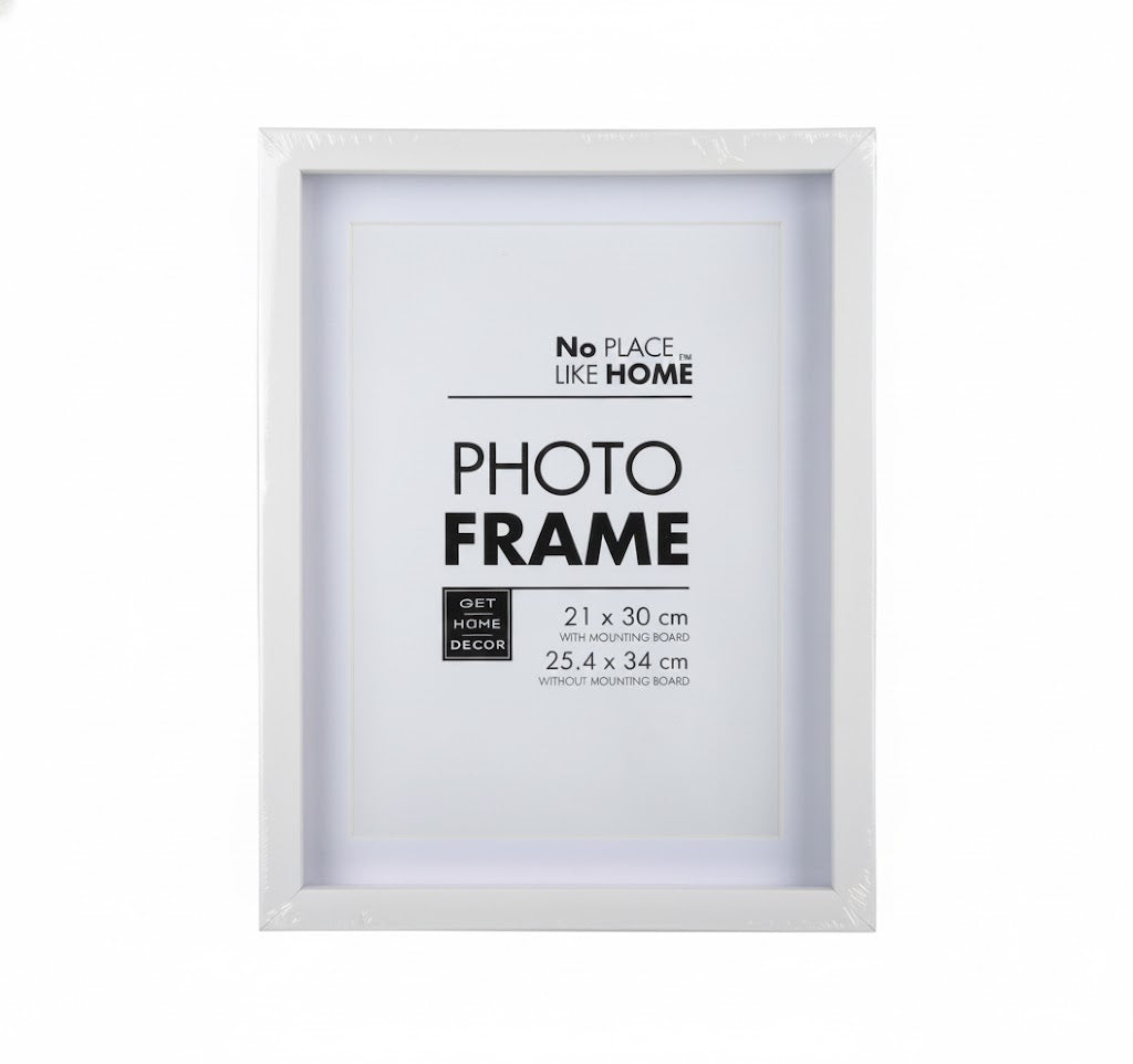 Picture Frame Plastic Shadow Box - 21 x 30 cm - White