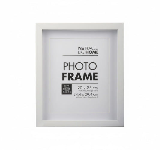 Picture Frame Plastic Shadow Box - 20 x 25 cm - White