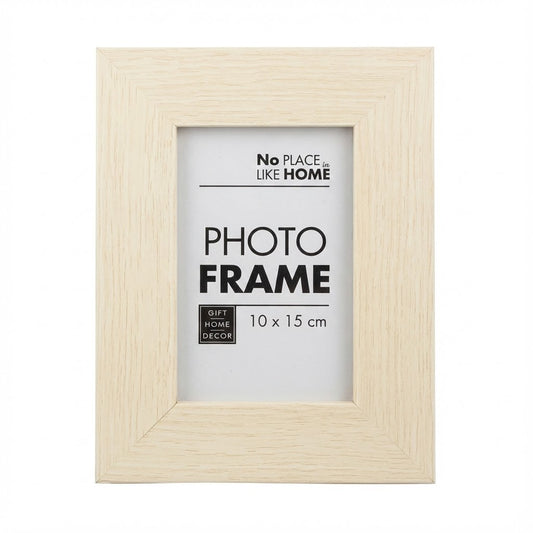 Plastic White Border Picture Frame - For 10 x 15 cm Photo