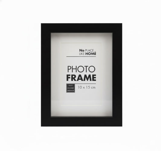 Picture Frame Plastic Shadow Box - Black - 10 x 15 cm