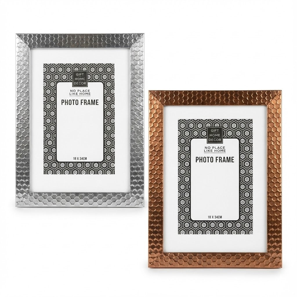 Picture Frame - Plastic Metallic - 18 x 24 cm - Assorted
