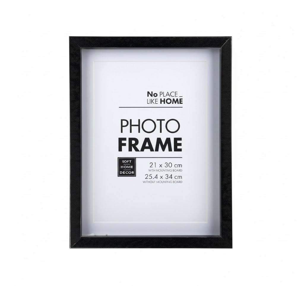 Picture Frame Plastic Shadow Box - Black - 21 x 30 cm
