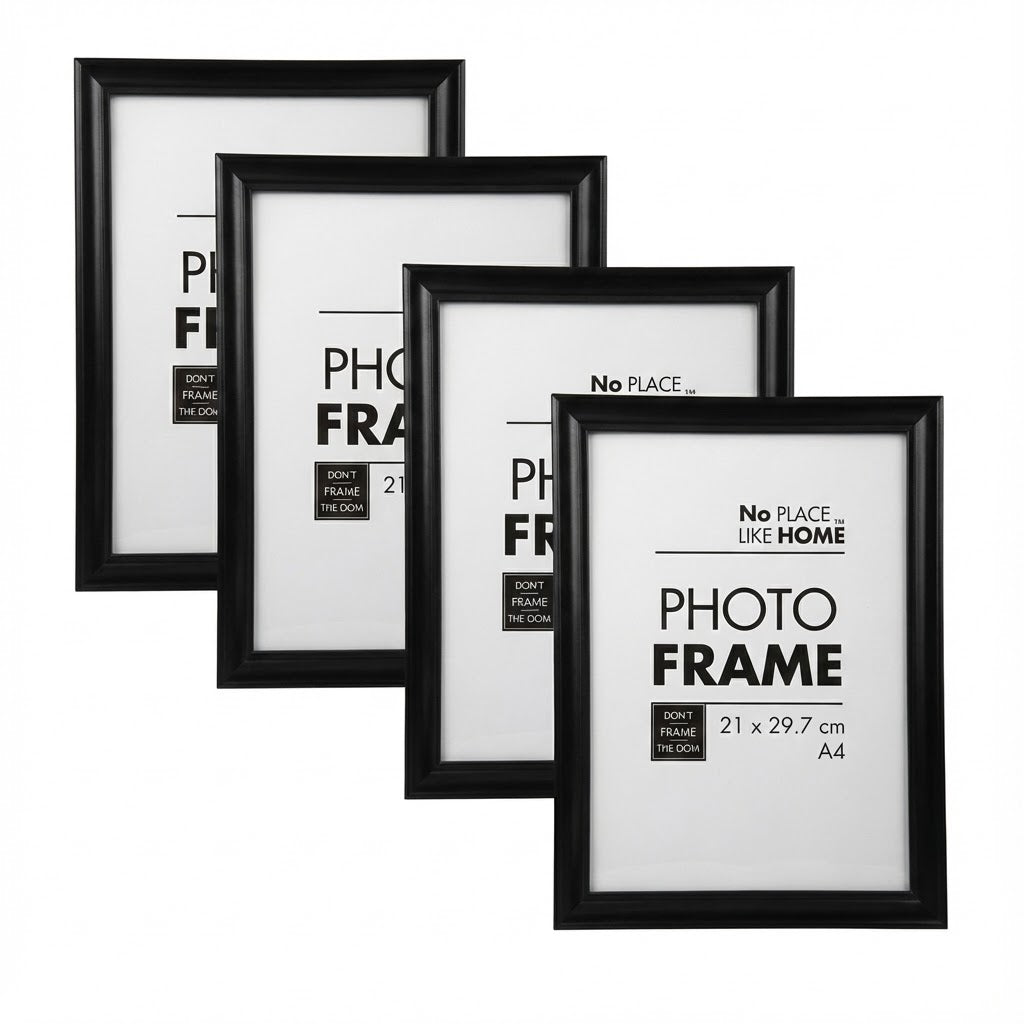 Black Rim Certificate Frames - A4 Size - Pack of 4