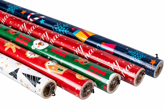 Christmas Gift Wrapping Paper (70 cm x 10 m) - Assorted