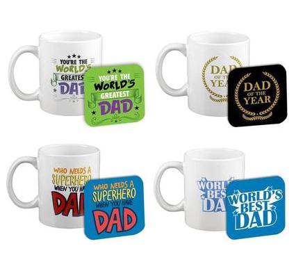 Mug for Occasions Dad - 2 Piece Set - Mug and Coaster