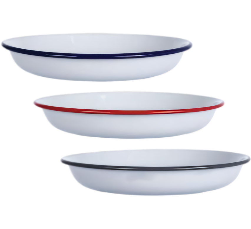 Enamel Pasta Plate - 24 cm - Various Colors
