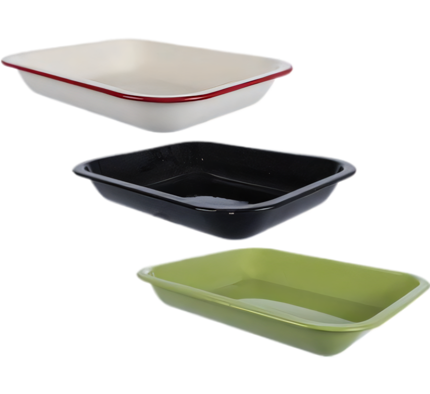 Enamel Baking Pan in Various Colours (28 x 22 cm)