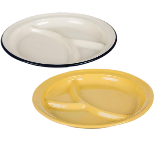 Enamel Plate - Sectional - 26 cm - Various Colors