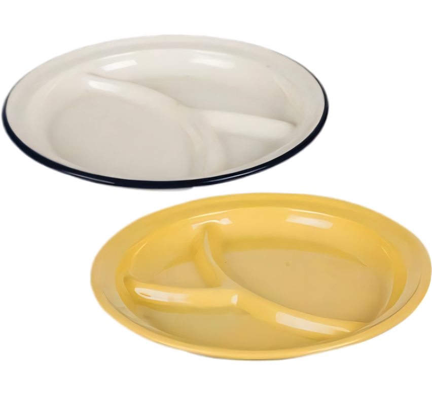 Enamel Plate - Sectional - 26 cm - Various Colors