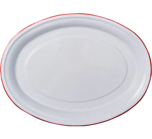 Enamel Oval Plate (36 cm)