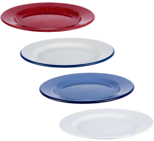 Enamel Plate - 22 cm - Dinner - Various Colors