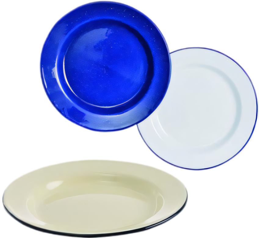 Enamel Dinner Plate in Various Colours - 24 cm
