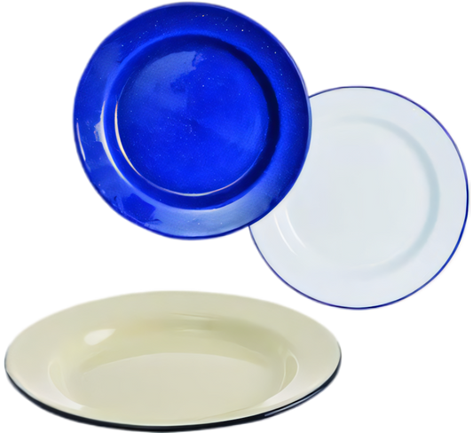 Enamel Dinner Plate in Various Colours - 24 cm
