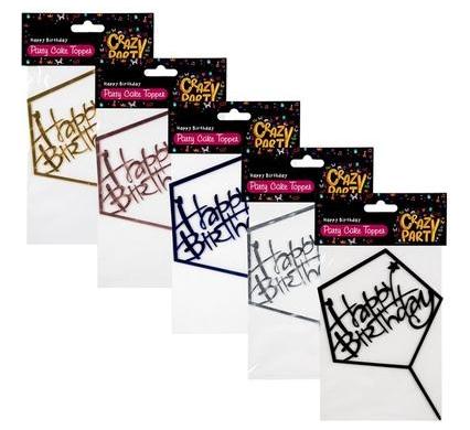 Cake Topper - Happy Birthday - 1 Piece