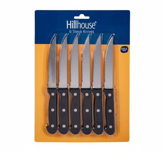 Knife Set - 6 Piece - Serrated - Hillhouse